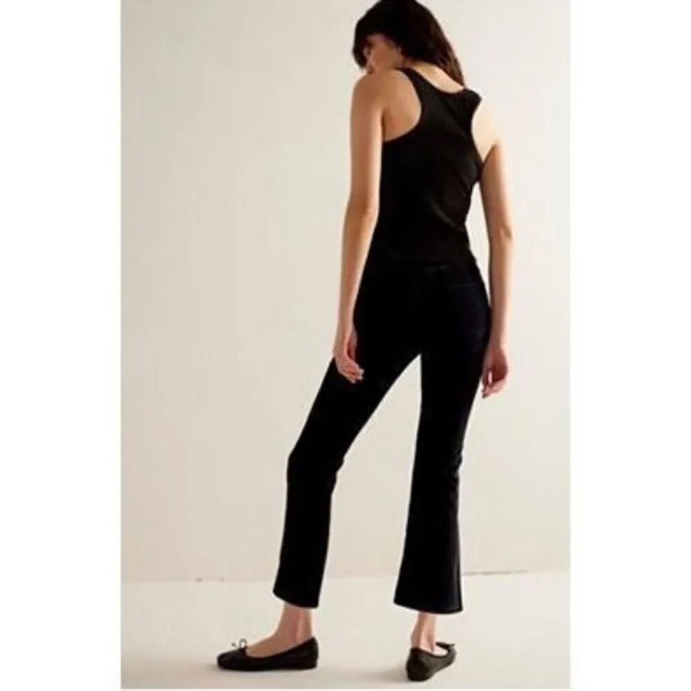 NWOT Free People In My Feelings Velvet Crop Slim Flare Pants